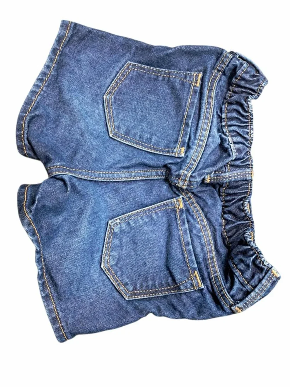 Old Navy Girls Pull-On Denim Shorts Size 3T Elastic Waist Faux Button Jean Short - Picture 2 of 5